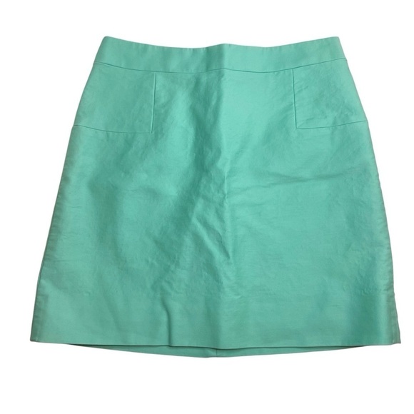 J. Crew Dresses & Skirts - JCrew Mini Pencil Skirt Aqua Mint Blue Size 8